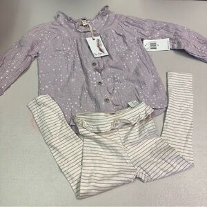 Jessica Simpson | Purple and Cream‎ Kids Matching Set